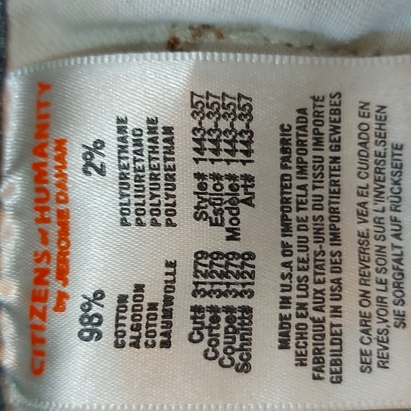 Citizens of Humanity Ankle Jeans Size 29 Waist - Picture 6 of 9